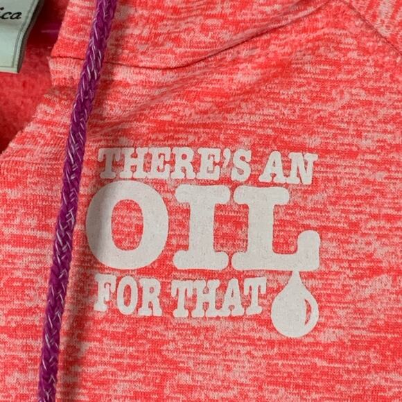 J. America Pink Sweatshirt Pullover Hoodie Essential Oils Size Medium - Picture 2 of 9